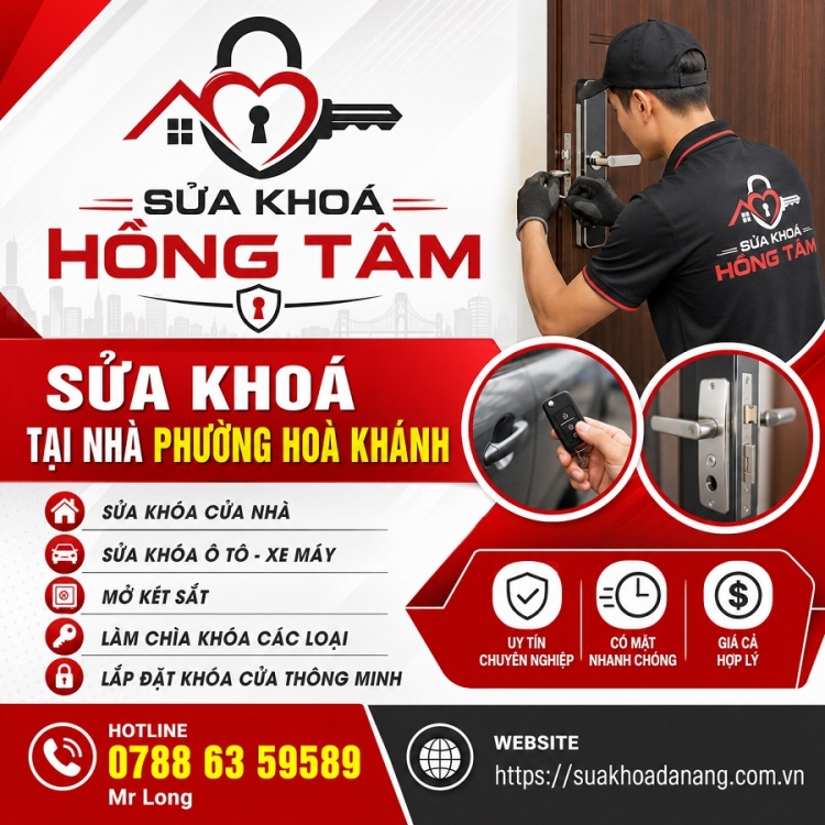 Thợ Sửa Khóa Phường Hoà Khánh | Mở Khóa Cắt Chìa 24/24